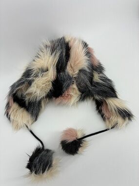 Multicolour Faux Fur Outdoor Icing Women’s Hat